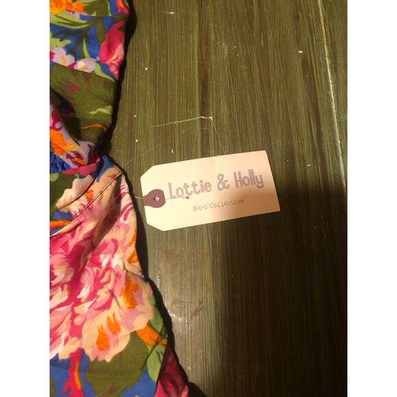 B.O.G. Collective Lottie & Holly Floral Cropped Tank Top & Ruffle Skort Set M - Picture 5 of 11